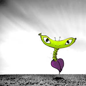 banana aliens - lady, aliens, invasion, characters, biju neyyan